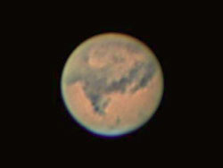 Picture of Mars taken 10/30/05 by Chuck Higgins using the MVAS club telescope